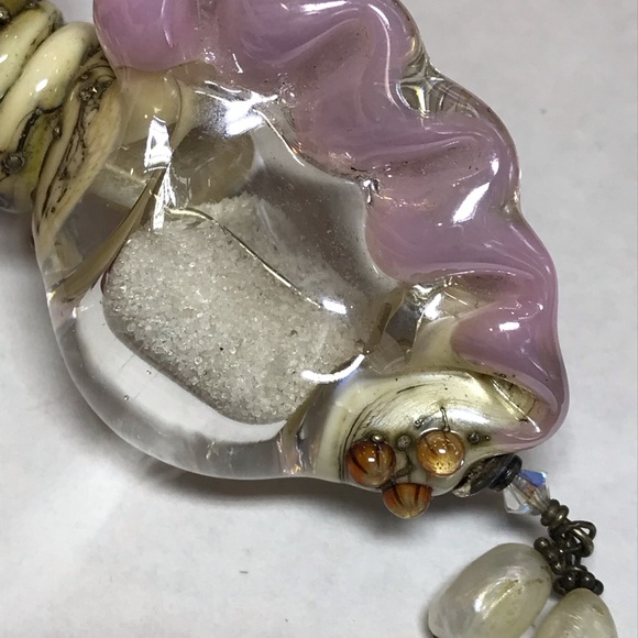 Glass shell sand pendant artisan - Picture 5 of 10
